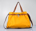 Hermes 2012 Waterproof Fabric Shoulder Bag Yellow H80668