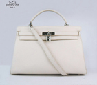 Hermes Kelly 35cm Togo Leather Bag Beige 6308 Silver Hardware 6308
