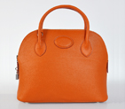 Hermes Bolide Togo Leather Tote Bag in Orange with Silver hardware H31LSOS