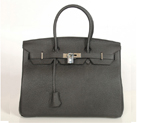 Hermes Birkin togo leather 35CM Black togo(Silver) H35BBJSS