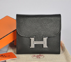 Hermes Constance Wallet clemence leather in Black A608